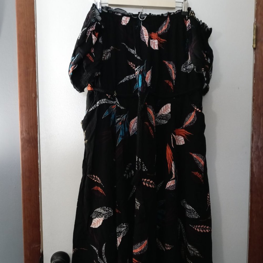 Torrid Leaf Challis Peasant Dress